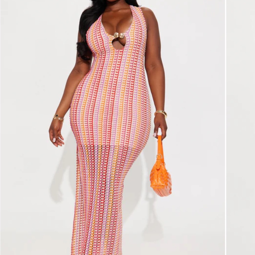 Fashion Nova Vibrant Knit Halter Cover-Up